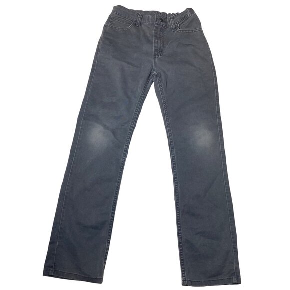 Wrangler Boy’s Gray Distressed Adjustable Waist Stretch Jeans Size 14 Regular - Picture 1 of 16